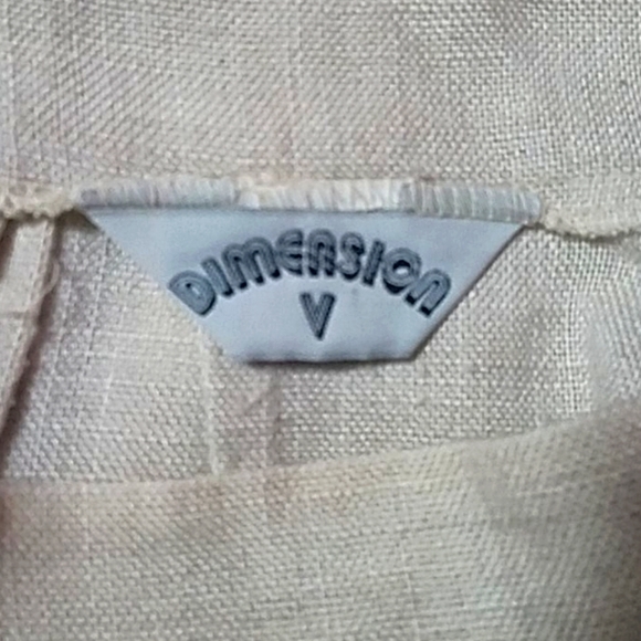 Dimension V vintage linen skirt, mid - Picture 3 of 4